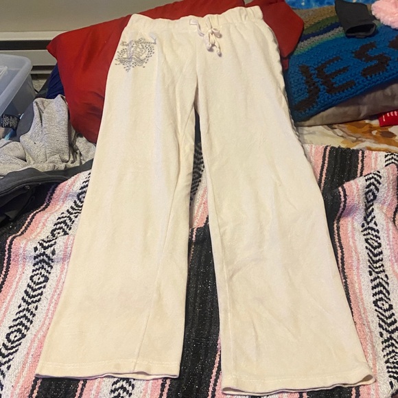 Juicy Couture womens Cream Joggers with Crown Embellishments - Picture 3 of 3